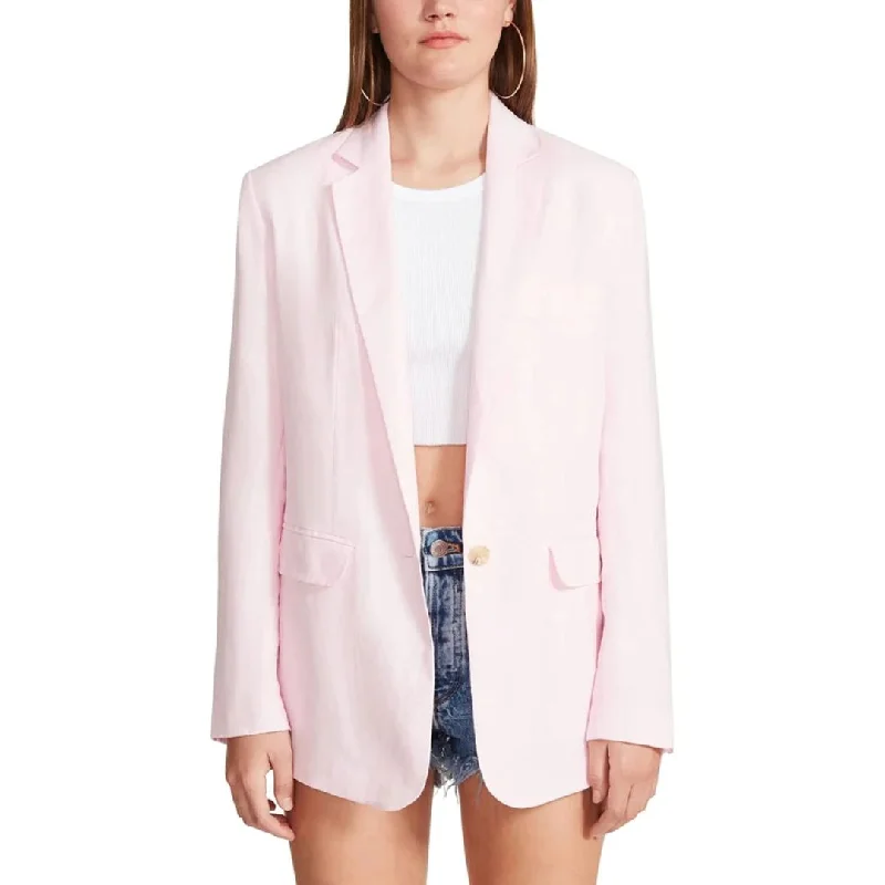 Linen On The Edge Blazer (Pink Tulle) Women's Unique Blazer