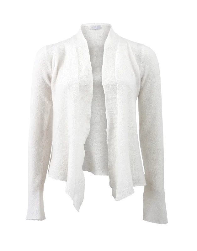Drape Front Cardigan Cotton Fabric Linen Fabric Terry Fabric