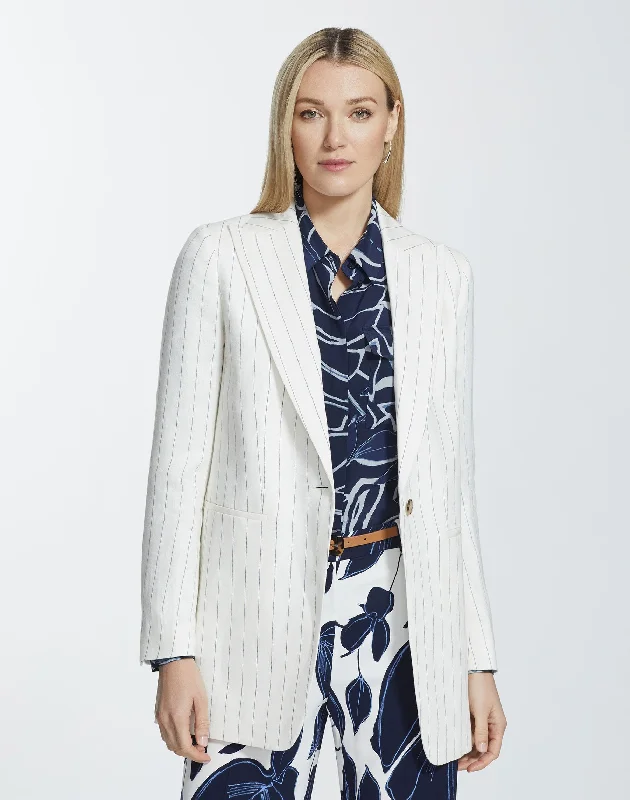 Chateau Stripe Beau Blazer Women's Trendy Jacket