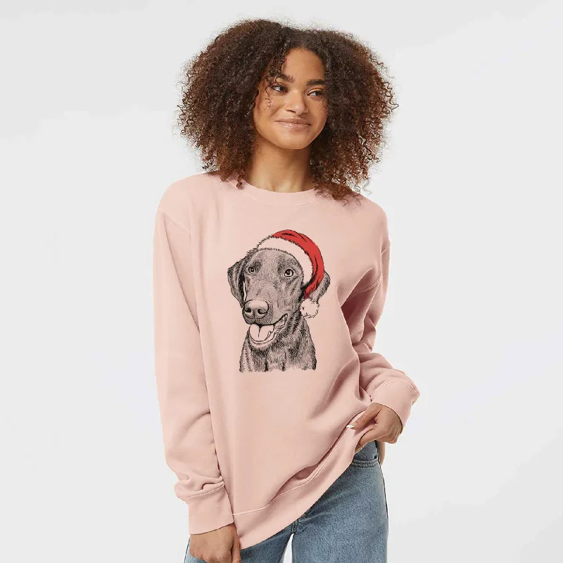 Santa Onyx the Labrador Retriever - Unisex Pigment Dyed Crew Sweatshirt Hoodie Crop Top Short Trendy Santa Onyx the Labrador Retriever - Unisex Pigment Dyed Crew Sweatshirt Hoodie Crop Top Short Trendy