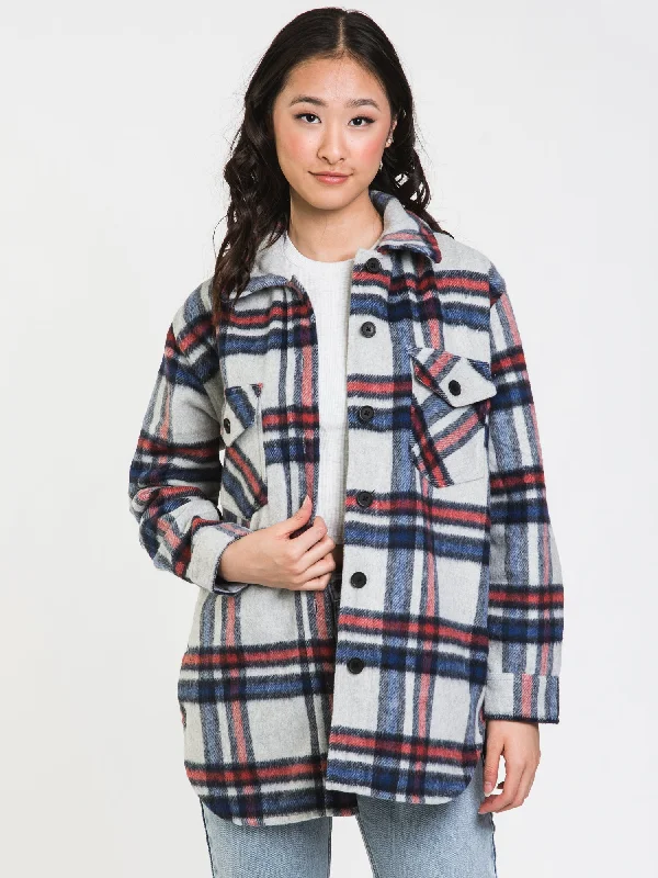 RAZZLE DAZZLE JESSICA PLAID JACKET - CLEARANCE Herringbone Jacket Checkered Jacket Solid Jacket RAZZLE DAZZLE JESSICA PLAID JACKET - CLEARANCE Herringbone Jacket Checkered Jacket Solid Jacket