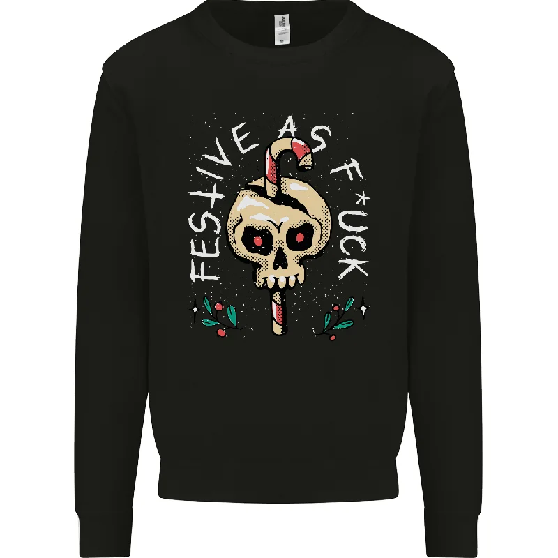 Christmas Festive as F#ck Offensive Bah Humbug Mens Sweatshirt Jumper Hoodie with Fur Luxurious Winter Christmas Festive as F#ck Offensive Bah Humbug Mens Sweatshirt Jumper Hoodie with Fur Luxurious Winter