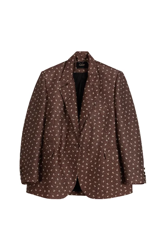 Elmhurst Micro Floral Blazer Summer Women's Jacket