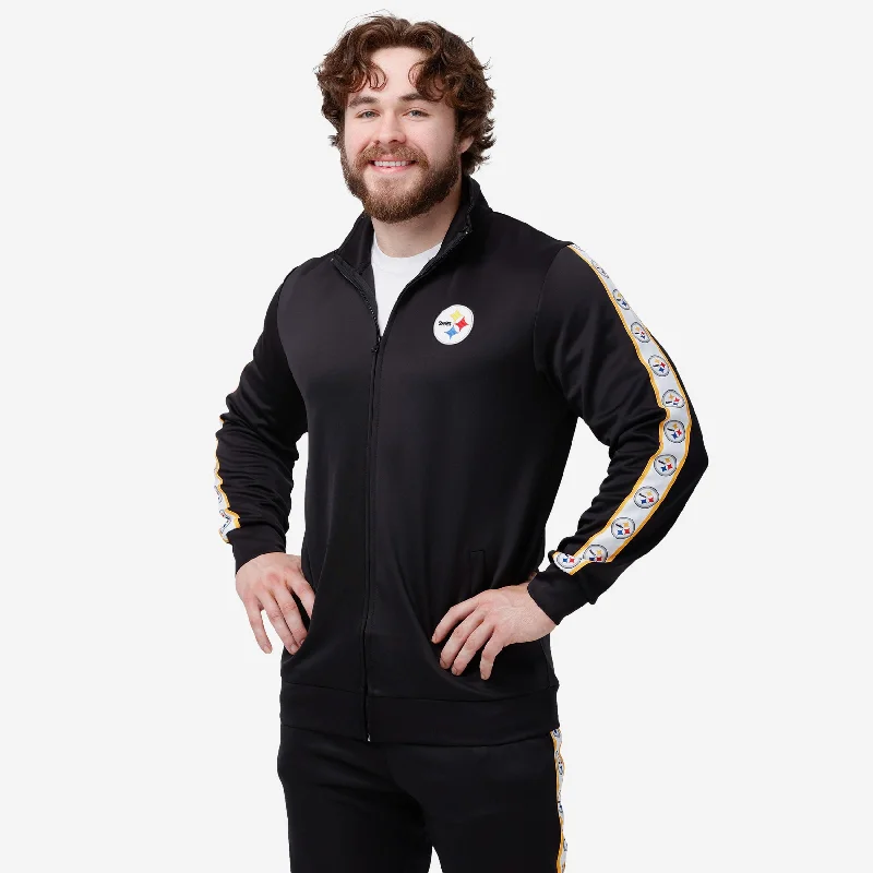 Pittsburgh Steelers Stripe Logo Track Jacket Wool Jacket Cashmere Jacket Tweed Jacket Pittsburgh Steelers Stripe Logo Track Jacket Wool Jacket Cashmere Jacket Tweed Jacket