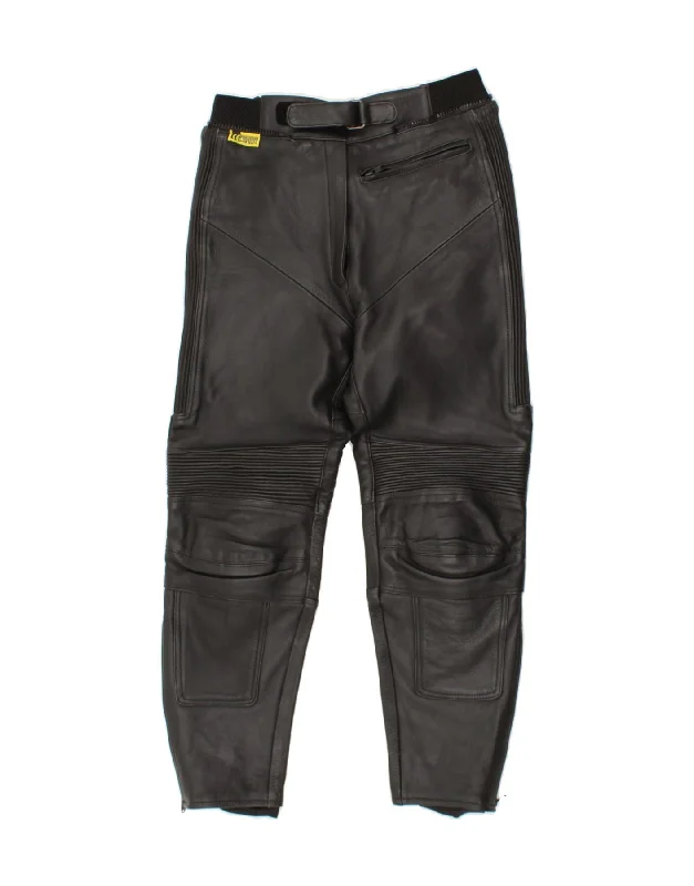ROLEFF Womens Moto Racer Trousers EU 40 Medium W30 L26 Black Leather Trousers Winter Warm ROLEFF Womens Moto Racer Trousers EU 40 Medium W30 L26 Black Leather Trousers Winter Warm
