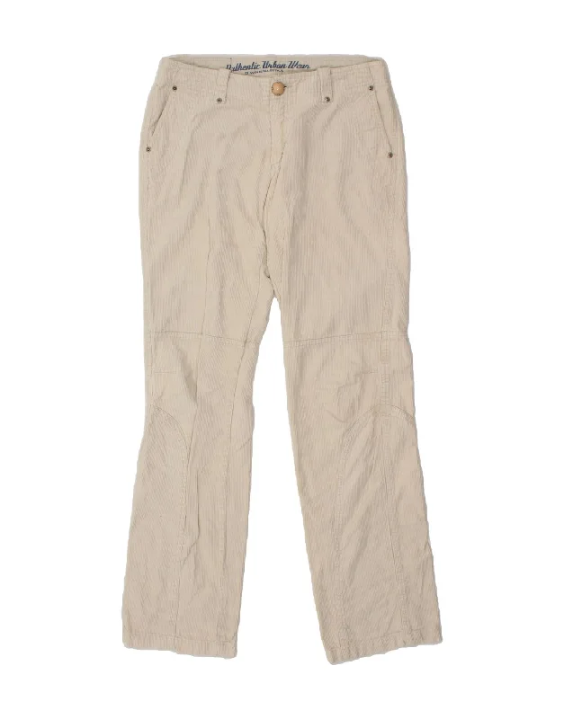 VINTAGE Womens Straight Corduroy Trousers EU 40 Medium W32 L32 Off White Trousers Vintage Classic VINTAGE Womens Straight Corduroy Trousers EU 40 Medium W32 L32 Off White Trousers Vintage Classic