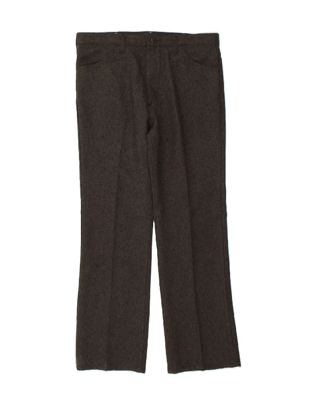 WRANGLER Womens Straight Casual Trousers W38 L32 Grey Polyester Trousers Low Rise Relaxed WRANGLER Womens Straight Casual Trousers W38 L32 Grey Polyester Trousers Low Rise Relaxed