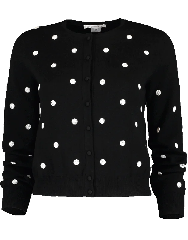 Sequined Polka Dot Cardigan Faux Fur Fabric Real Fur Fabric Shearling Fabric