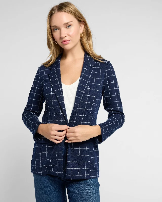 Windowpane Boyfriend Blazer Women's Adventure Blazer