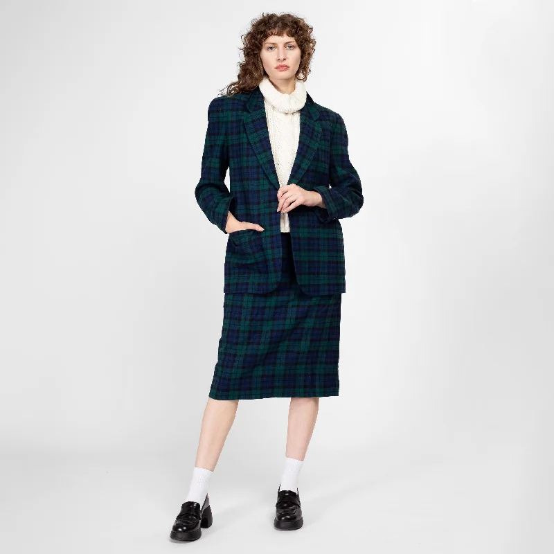 Medium 80s Pendleton Black Watch Tartan Wool Jacket & Midi Skirt Set Size 8 Tiered Jacket Buttoned Jacket Zippered Jacket Medium 80s Pendleton Black Watch Tartan Wool Jacket & Midi Skirt Set Size 8 Tiered Jacket Buttoned Jacket Zippered Jacket
