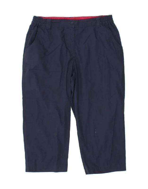 MOUNTAIN WAREHOUSE Womens Capri Trousers UK 12 Medium W30 L19 Navy Blue Trousers Elastic Waist Soft MOUNTAIN WAREHOUSE Womens Capri Trousers UK 12 Medium W30 L19 Navy Blue Trousers Elastic Waist Soft