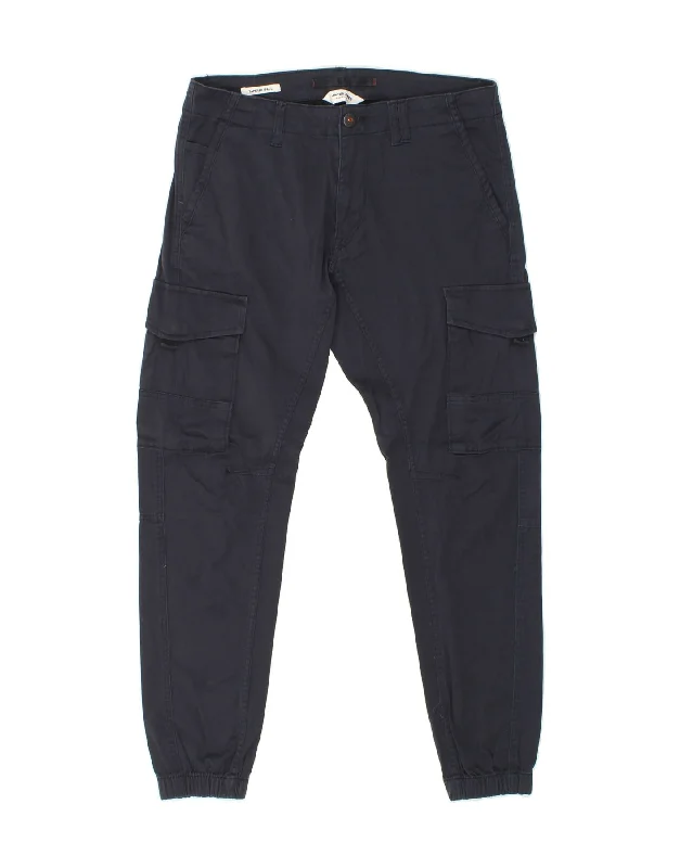JACK & JONES Womens Paul Tapered Joggers Cargo Trousers W33 L29 Navy Blue Trousers sophisticated sleek JACK & JONES Womens Paul Tapered Joggers Cargo Trousers W33 L29 Navy Blue Trousers sophisticated sleek