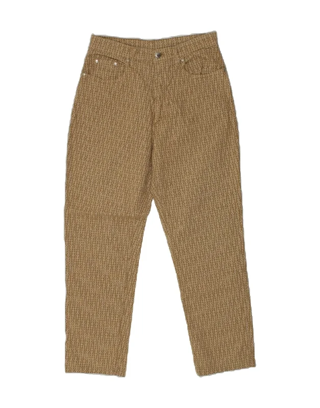 ROBERTA PUCCINI Womens Tapered Casual Trousers W30 L26 Brown Spotted Trousers Leisure Comfortable ROBERTA PUCCINI Womens Tapered Casual Trousers W30 L26 Brown Spotted Trousers Leisure Comfortable