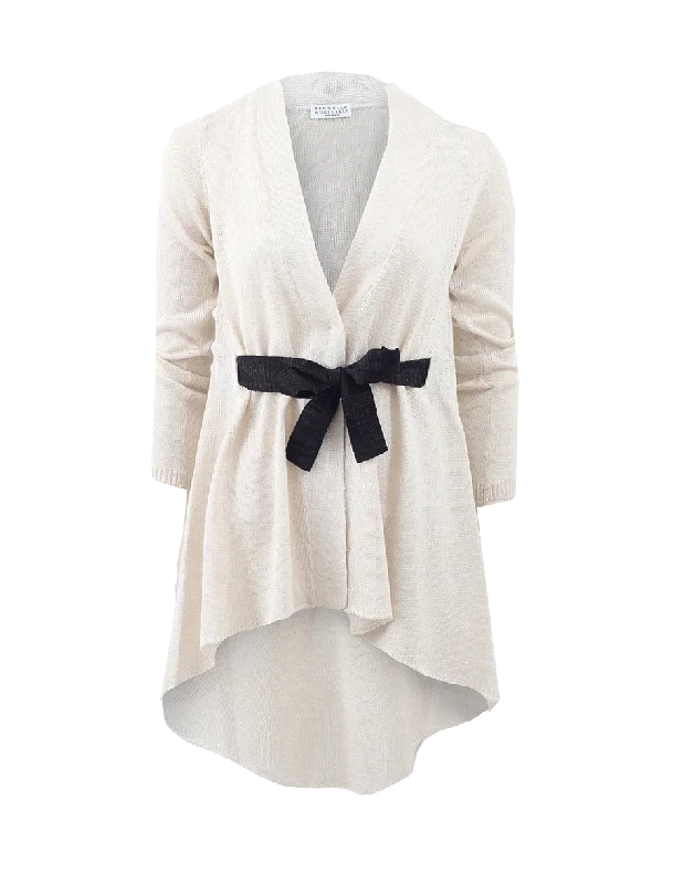 Grosgrain Waist Cardigan Slim Fit Regular Fit Oversized