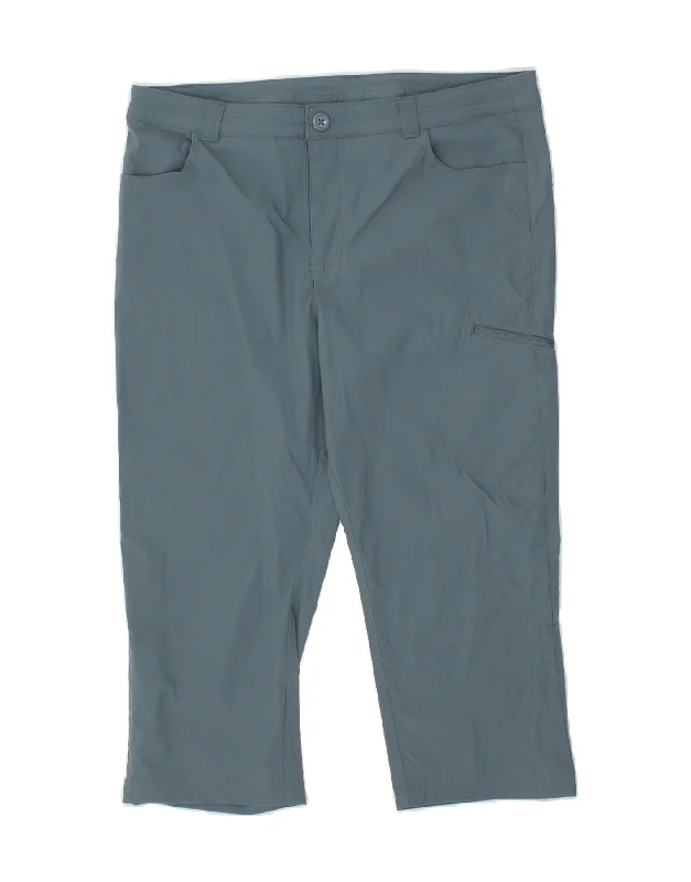 EDDIE BAUER Womens Capri Cargo Trousers US 12 Large W36 L21 Blue Nylon Trousers Denim Blue EDDIE BAUER Womens Capri Cargo Trousers US 12 Large W36 L21 Blue Nylon Trousers Denim Blue