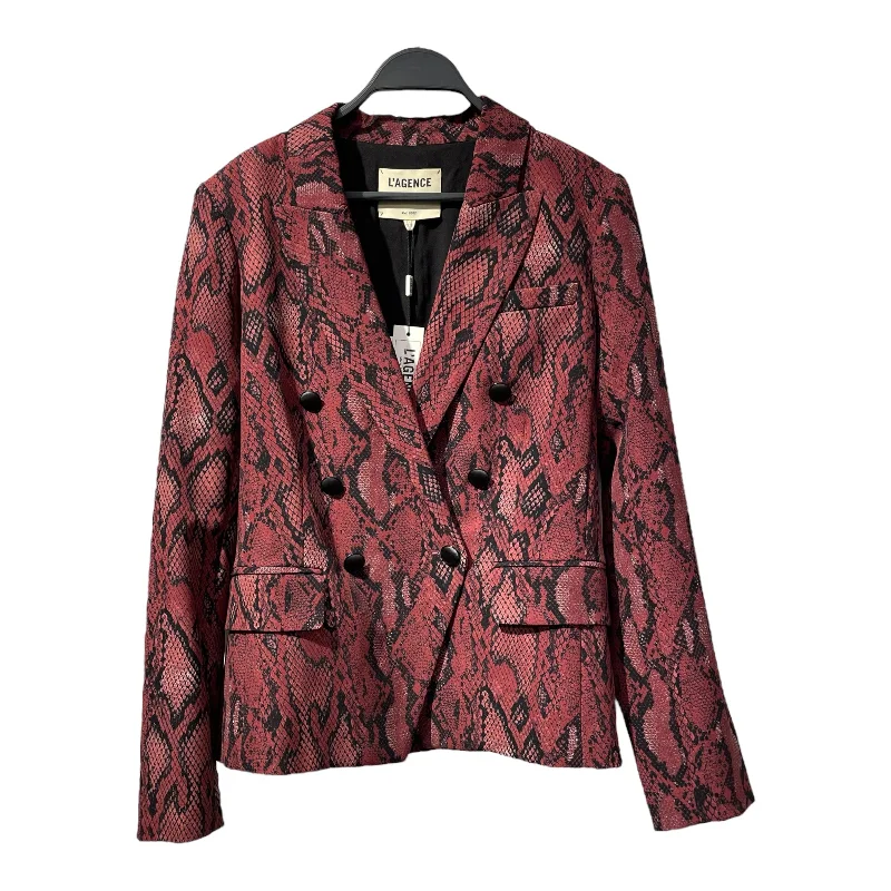 L'AGENCE/Suits/8/Animal Pattern/Polyester/RED/SNAKESKIN BLAZER Women's Wedding Blazer L'AGENCE/Suits/8/Animal Pattern/Polyester/RED/SNAKESKIN BLAZER Women's Wedding Blazer