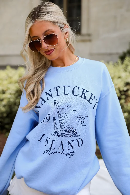 FINAL SALE - Nantucket Island Sweatshirt Cotton Hoodie Fleece Lining Warmth