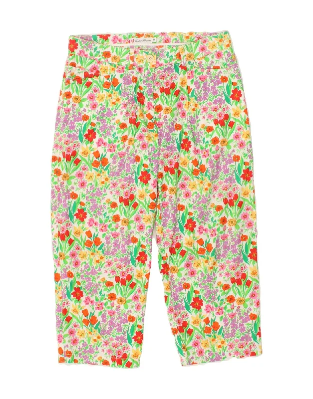 CONTE OF FLORENCE Womens Capri Trousers IT 42 Medium W30 L22 Multicoloured Trousers fashionable trendy CONTE OF FLORENCE Womens Capri Trousers IT 42 Medium W30 L22 Multicoloured Trousers fashionable trendy