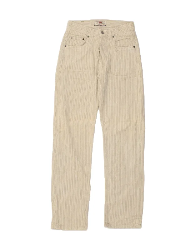 LEVI'S Womens Straight Corduroy Trousers W28 L32 Beige Trousers Corduroy Warm