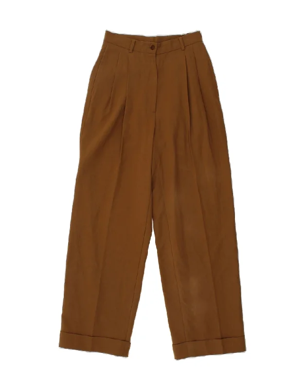 ALBERTO BIANI Womens Pegged Suit Trousers IT 42 Medium W28 L28 Brown Trousers Essential Wardrobe ALBERTO BIANI Womens Pegged Suit Trousers IT 42 Medium W28 L28 Brown Trousers Essential Wardrobe