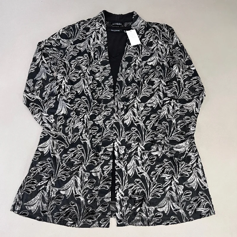 SUSAN GRAVER Knit Cardigan & Tank Set Women's Sz S Grey / Black A384258F19625 (New) Button Cardigan Zip Cardigan Pullover Cardigan