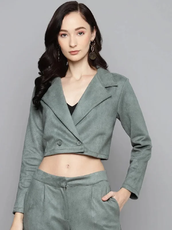 Women Solid Olive Full Sleeve Jacket Quilted Jacket Puffer Jacket Insulated Jacket