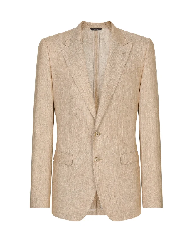 Dolce & Gabbana single-breasted linen blazer Women's Elegant Blazer