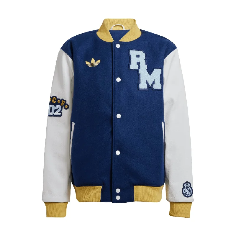Real Madrid Varcity Jacket - Mens Embroidered Jacket Appliqued Jacket Beaded Jacket