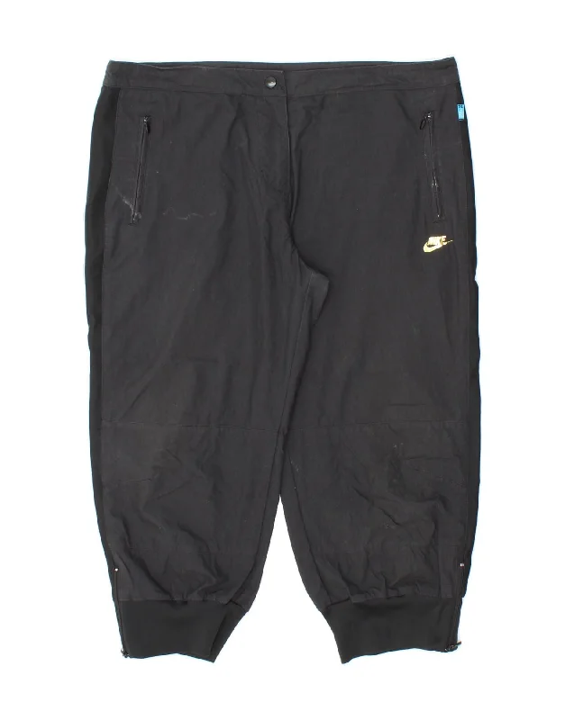 NIKE Womens Joggers Capri Trousers UK 14 Large W34 L21 Black Polyester Trousers cozy soft NIKE Womens Joggers Capri Trousers UK 14 Large W34 L21 Black Polyester Trousers cozy soft