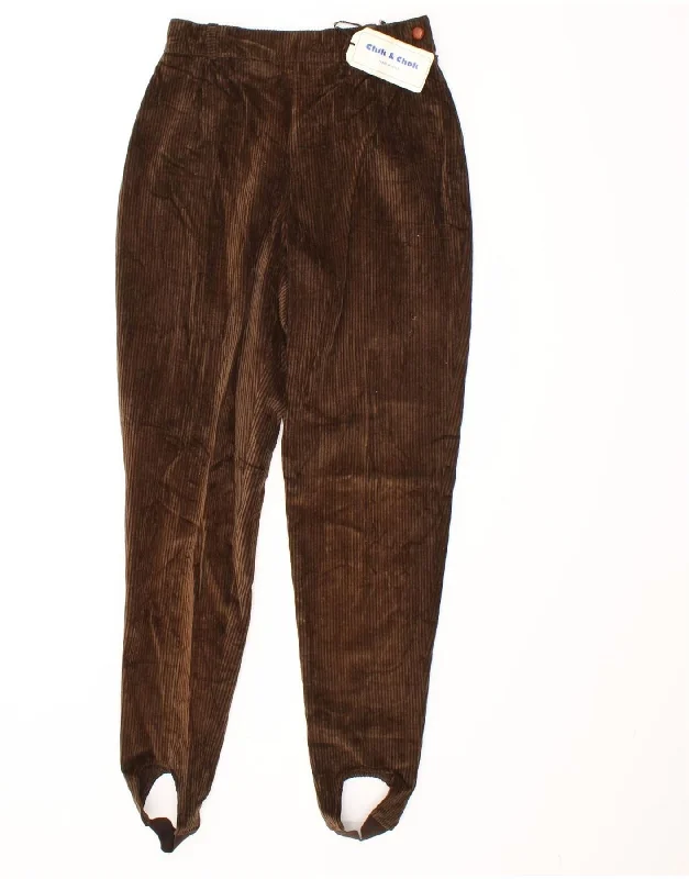 VELLUTO DUCA VISCONTI Womens Corduroy Trousers UK 10 Small W26 L29 Brown Trousers Flared Retro VELLUTO DUCA VISCONTI Womens Corduroy Trousers UK 10 Small W26 L29 Brown Trousers Flared Retro