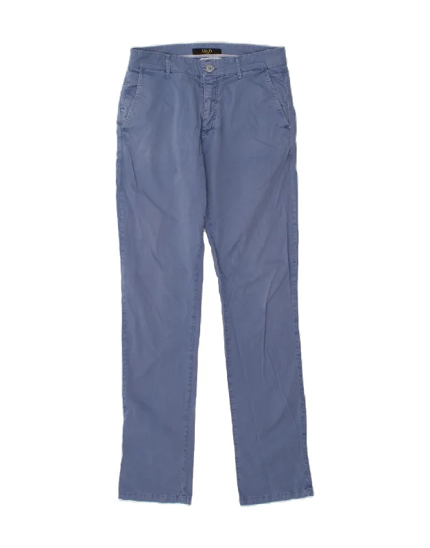 LIU JO Womens Slim Chino Trousers W30 L35  Blue Trousers Formal Black