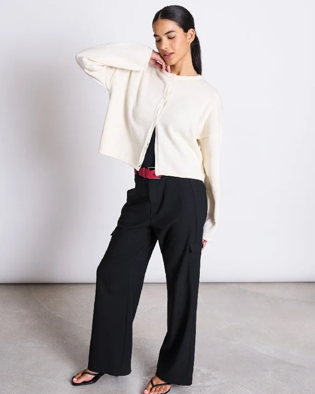 LIGHT CARDIGAN ASAS OFFWHITE GOTS Fitted Loose Oversized