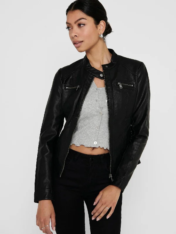 Γυναικείο jacket δερματίνη ONLBANDIT FAUX LEATHER BIKER OTW NOOS 15081400 | 15081400 Mesh Jacket Canvas Jacket Denim Jacket Γυναικείο jacket δερματίνη ONLBANDIT FAUX LEATHER BIKER OTW NOOS 15081400 | 15081400 Mesh Jacket Canvas Jacket Denim Jacket