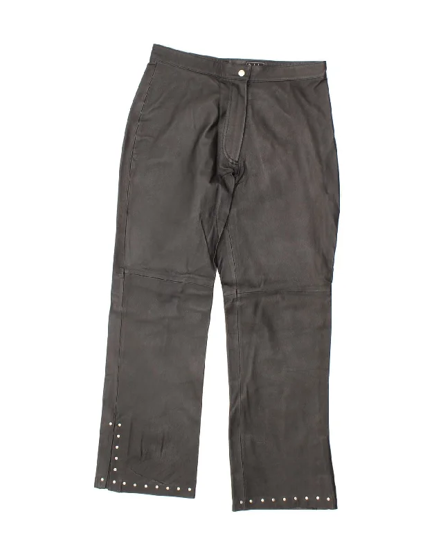 WOODPECKER Womens Leather Trousers UK 16 Large W32 L30 Black Leather Trousers practical durable WOODPECKER Womens Leather Trousers UK 16 Large W32 L30 Black Leather Trousers practical durable