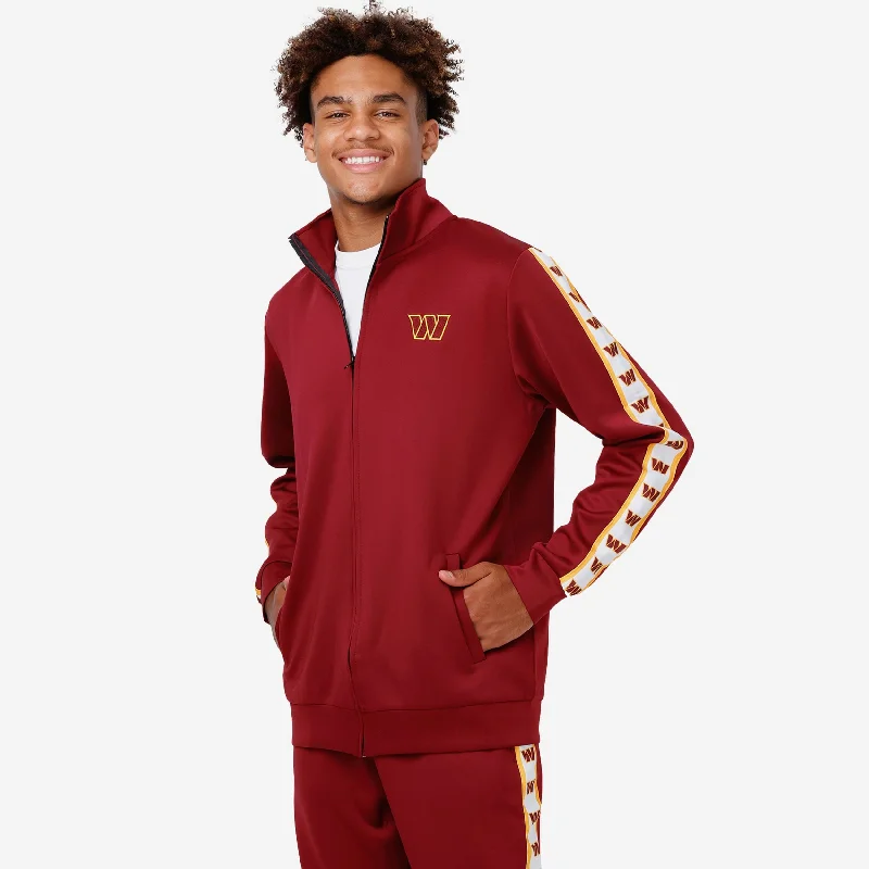 Washington Commanders Stripe Logo Track Jacket Mesh Jacket Canvas Jacket Denim Jacket Washington Commanders Stripe Logo Track Jacket Mesh Jacket Canvas Jacket Denim Jacket