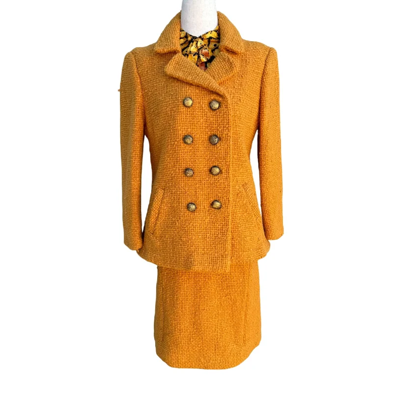 Eres Couture Vintage 50s 60s Womens Boucle Yellow Black Print Top Skirt Blazer Women's Fashion Blazer Eres Couture Vintage 50s 60s Womens Boucle Yellow Black Print Top Skirt Blazer Women's Fashion Blazer