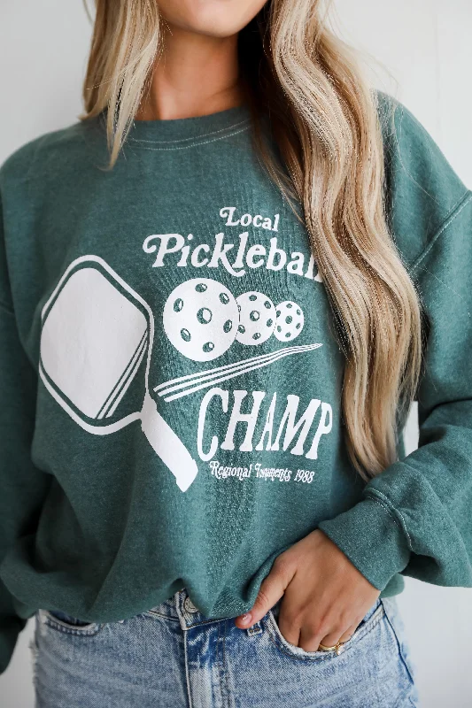 FINAL SALE - Local Pickleball Champ Sweatshirt Hoodie Crop Top Short Trendy