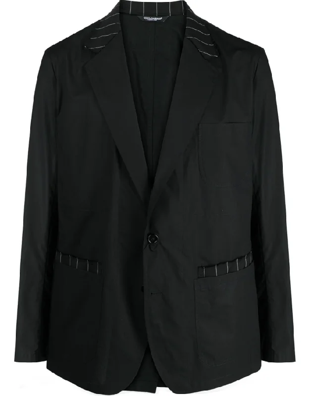Dolce & Gabbana pinstriped details single-breasted blazer Women's Vintage Suit