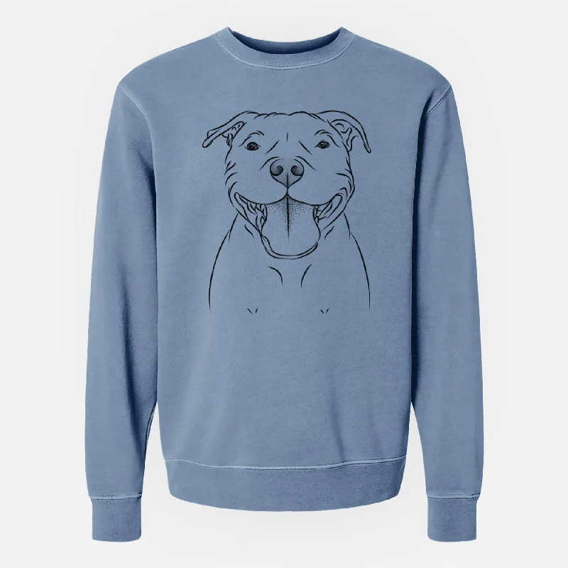 Bare Wafer the Staffordshire Bull Terrier - Unisex Pigment Dyed Crew Sweatshirt Hoodie with Hem Detail Decorative Unique Bare Wafer the Staffordshire Bull Terrier - Unisex Pigment Dyed Crew Sweatshirt Hoodie with Hem Detail Decorative Unique
