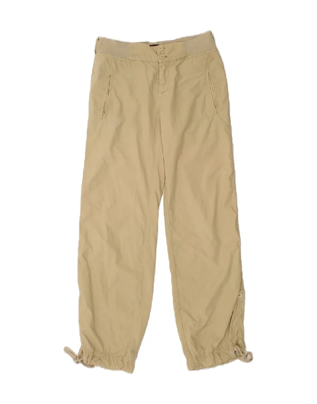 WOOLRICH Womens Straight Casual Trousers W29 L32 Beige Cotton Trousers Tapered Slim Fit