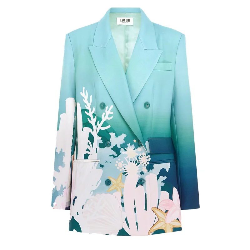 Leo Lin Women's Judy Double Breasted Blazer Women's High-End Blazer