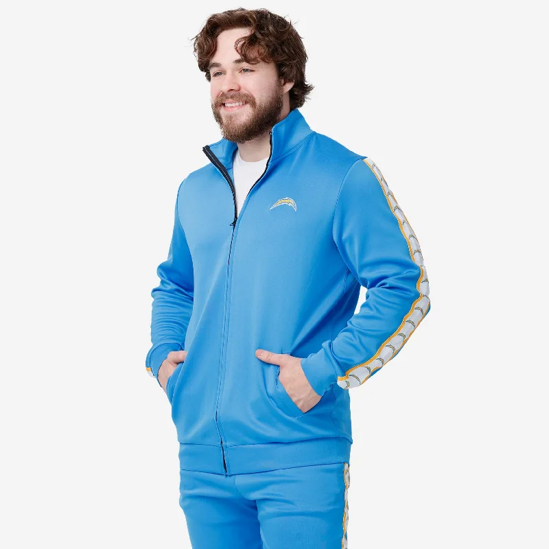 Los Angeles Chargers Stripe Logo Track Jacket Bomber Jacket Anorak Windbreaker