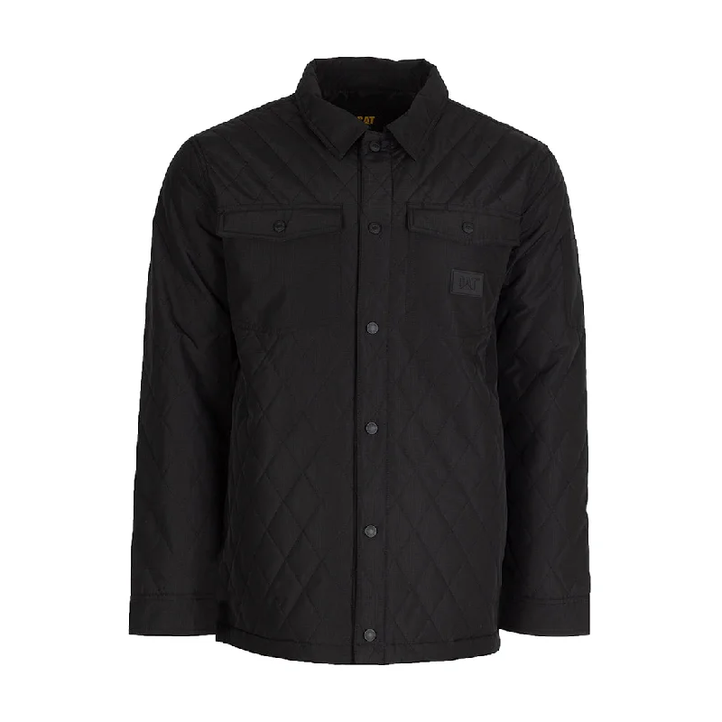 Quilted Ripstop Shirt Jacket - Mens Lace Jacket Ribbed Jacket Sequined Jacket