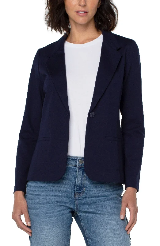 FITTED BLAZER SUPER STRETCH PONTE Women's Custom Suit