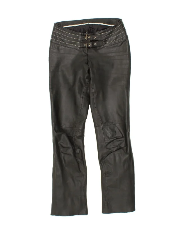 LOUIS Womens Leather Slim Trousers EU 36 Small W28 L29 Black Leather Trousers New Arrival LOUIS Womens Leather Slim Trousers EU 36 Small W28 L29 Black Leather Trousers New Arrival