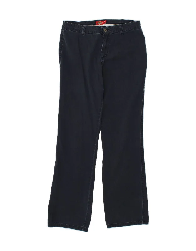 DICKIES Womens Bootcut Chino Trousers US 11 Medium W30 L30 Navy Blue Wide Leg Loose Fit Mid Waist DICKIES Womens Bootcut Chino Trousers US 11 Medium W30 L30 Navy Blue Wide Leg Loose Fit Mid Waist
