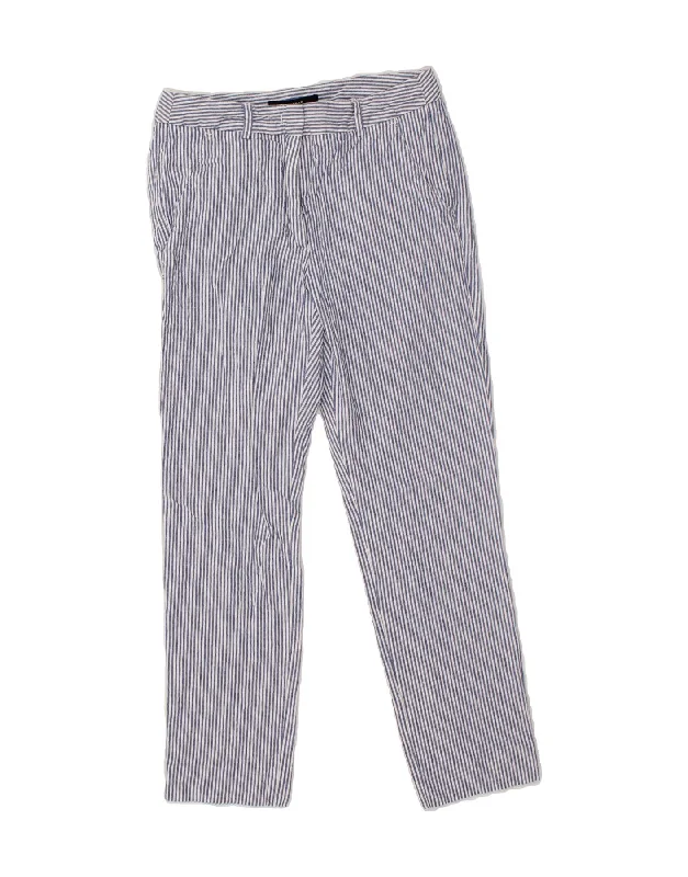 MAX MARA Womens Weekend Slim Chino Trousers W26 L25 Blue Striped Trousers Chinos Classic MAX MARA Womens Weekend Slim Chino Trousers W26 L25 Blue Striped Trousers Chinos Classic