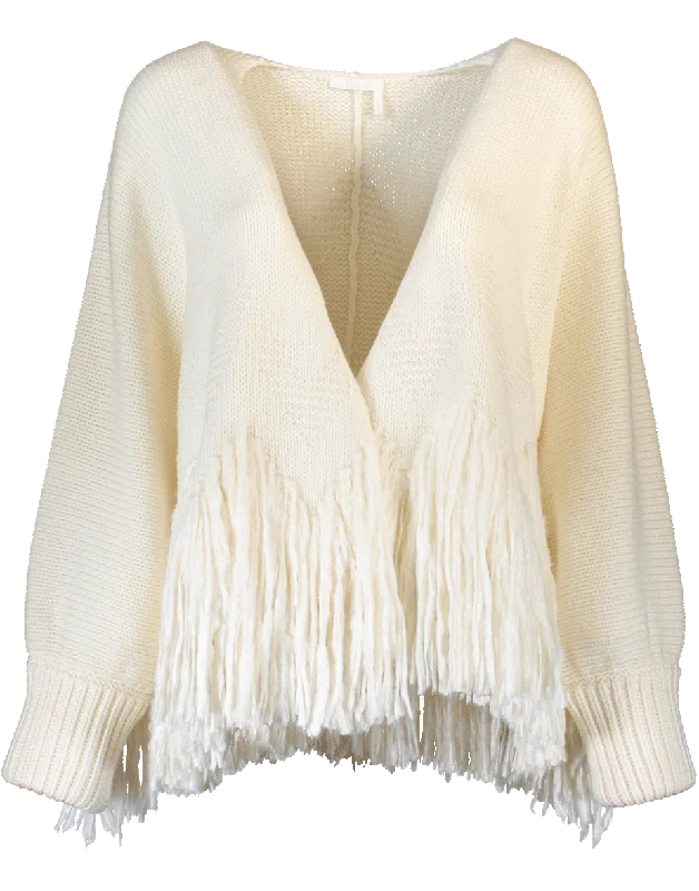 Shaggy Fringe Cardigan Satin Fabric Silk Fabric Chiffon Fabric
