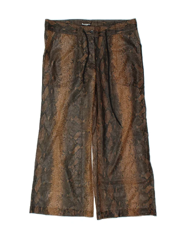 VINTAGE Womens See Through Wide Leg Trousers IT 42 Medium W32 L24 Brown Trousers Fall Fleece VINTAGE Womens See Through Wide Leg Trousers IT 42 Medium W32 L24 Brown Trousers Fall Fleece