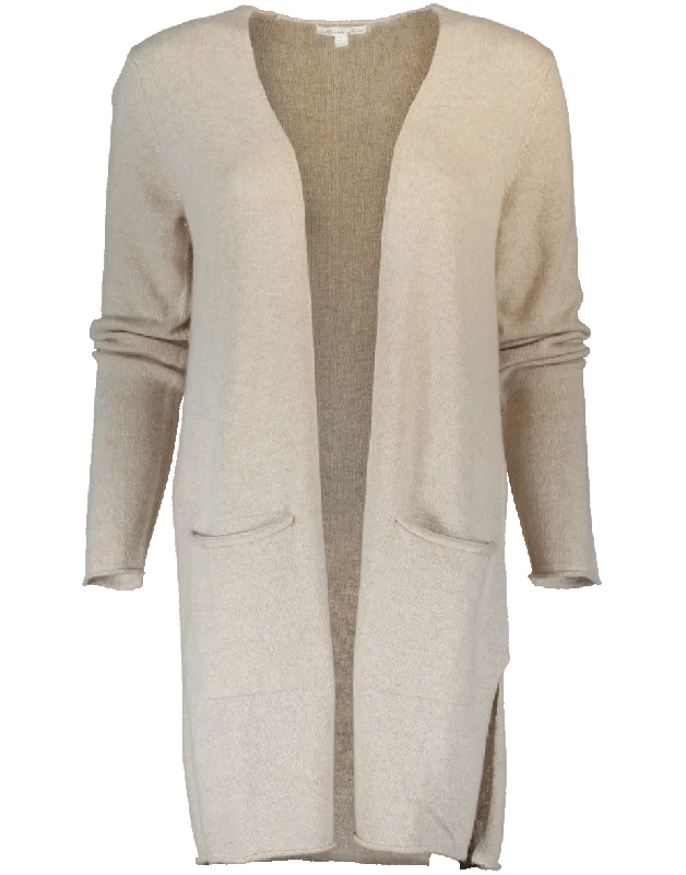 Open Cardigan Fitted Slim Tailored